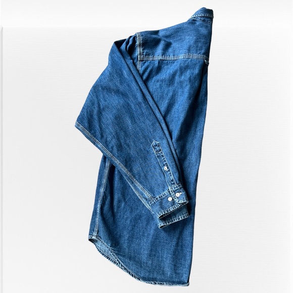 Medium Men’s Gap Long Sleeve Jean Button Down - Picture 3 of 4